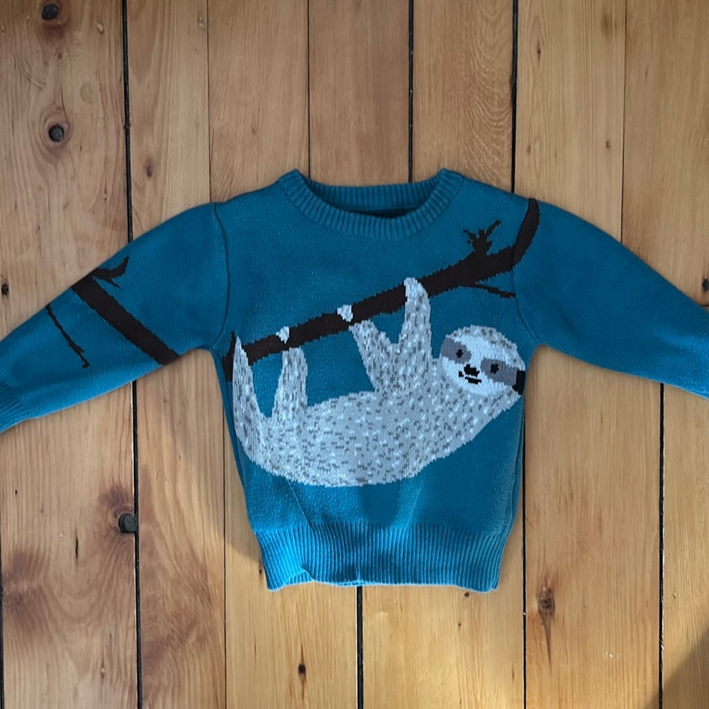 Andy and Evan sloth sweater